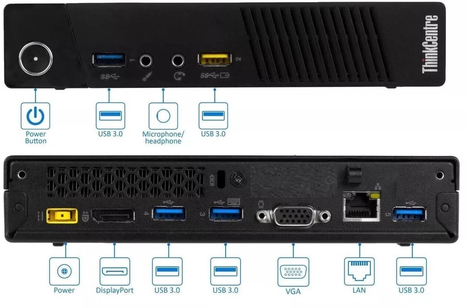 Lenovo ThinkCentre M93P SFF i3-4150T 8GB 240GB SSD Windows 10 Pro Desktop - Image 2 of 2