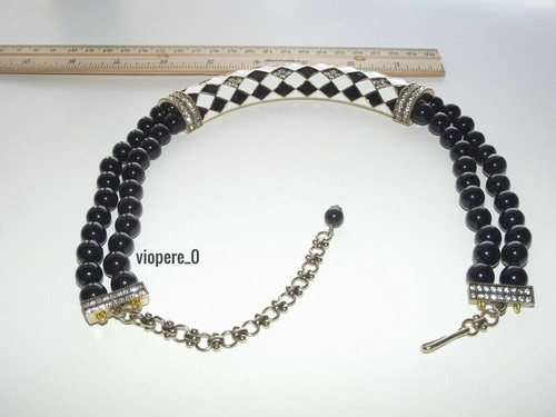 Heidi Daus "Oh so sophisticated" Enamel and Crystal Beaded Necklace - Picture 4 of 5