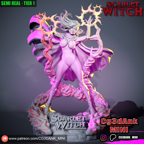 Estatua de Bruja Escarlata impresión 3D sin pintar/sin montar - Imagen 9 de 52