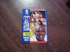 Chicago Bulls MICHAEL JORDAN 1991 FLEER BASKETBALL ALL STAR CARD #211  gem mint