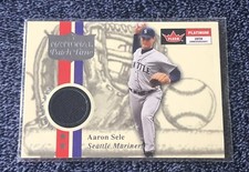 2001 Fleer Platinum 20th Anniversary Aaron Sele National Patch Time Jersey