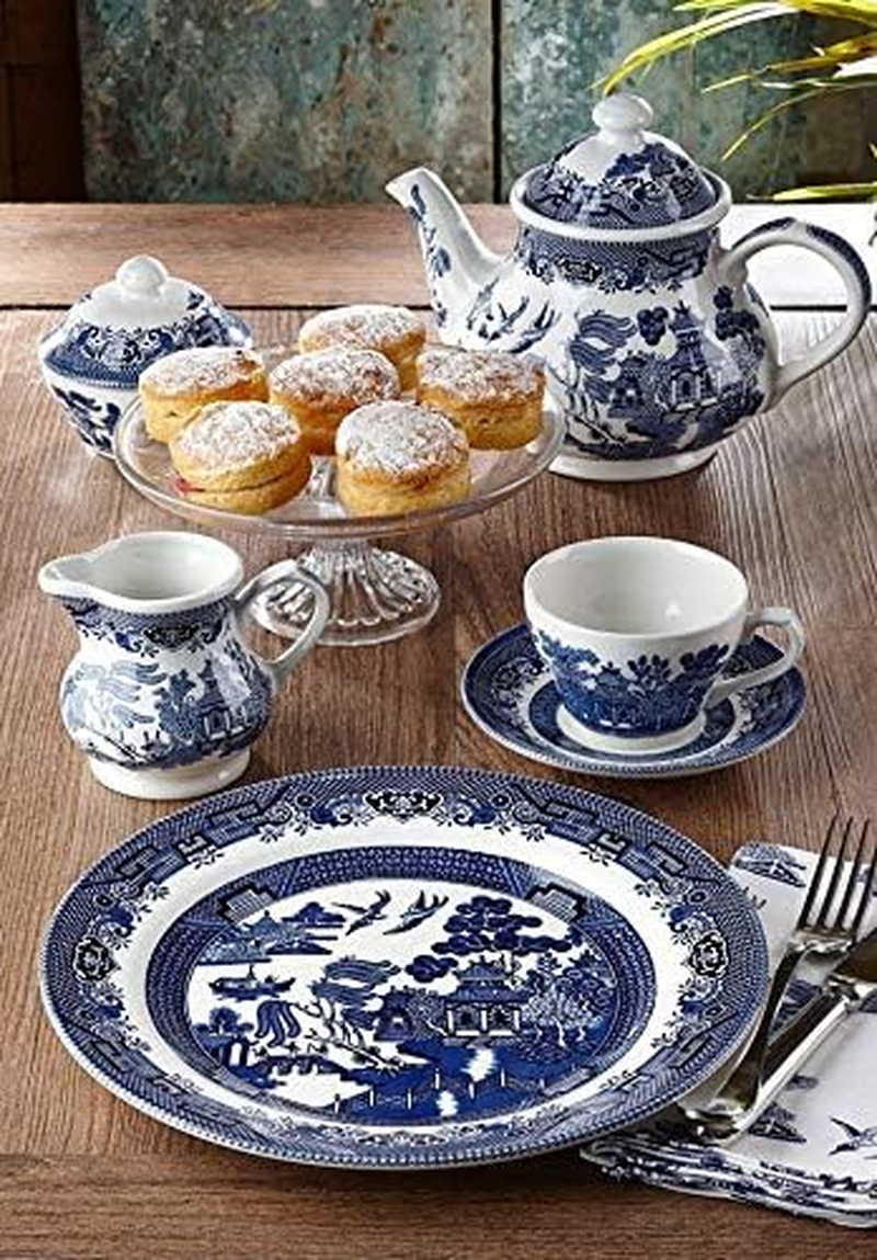 Blue Willow サラダボウル4 Blue Willow Dinner Plates, Salad Plates and Coupe Bowls 12 Piece