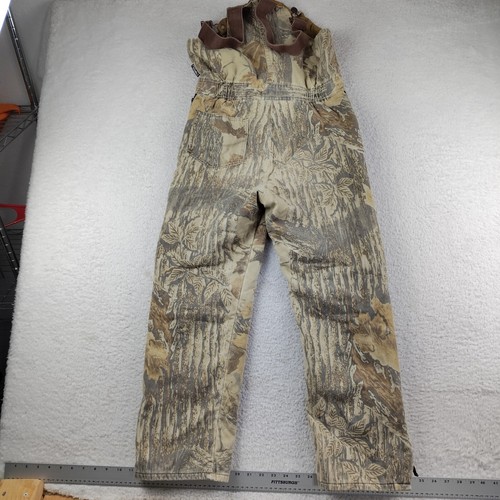 VTG Walls Bib Overalls Camo Youth Inseam 26 Insulated Hunting Fishing Camp - Picture 7 of 8