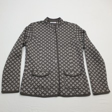 Izaac Mizrahi Live Women's Size M Collarless Jersey Jacket
