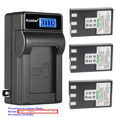 Kastar Battery AC Wall Charger for NB-1L NB-1LH & Canon Digital IXUS V2 Camera