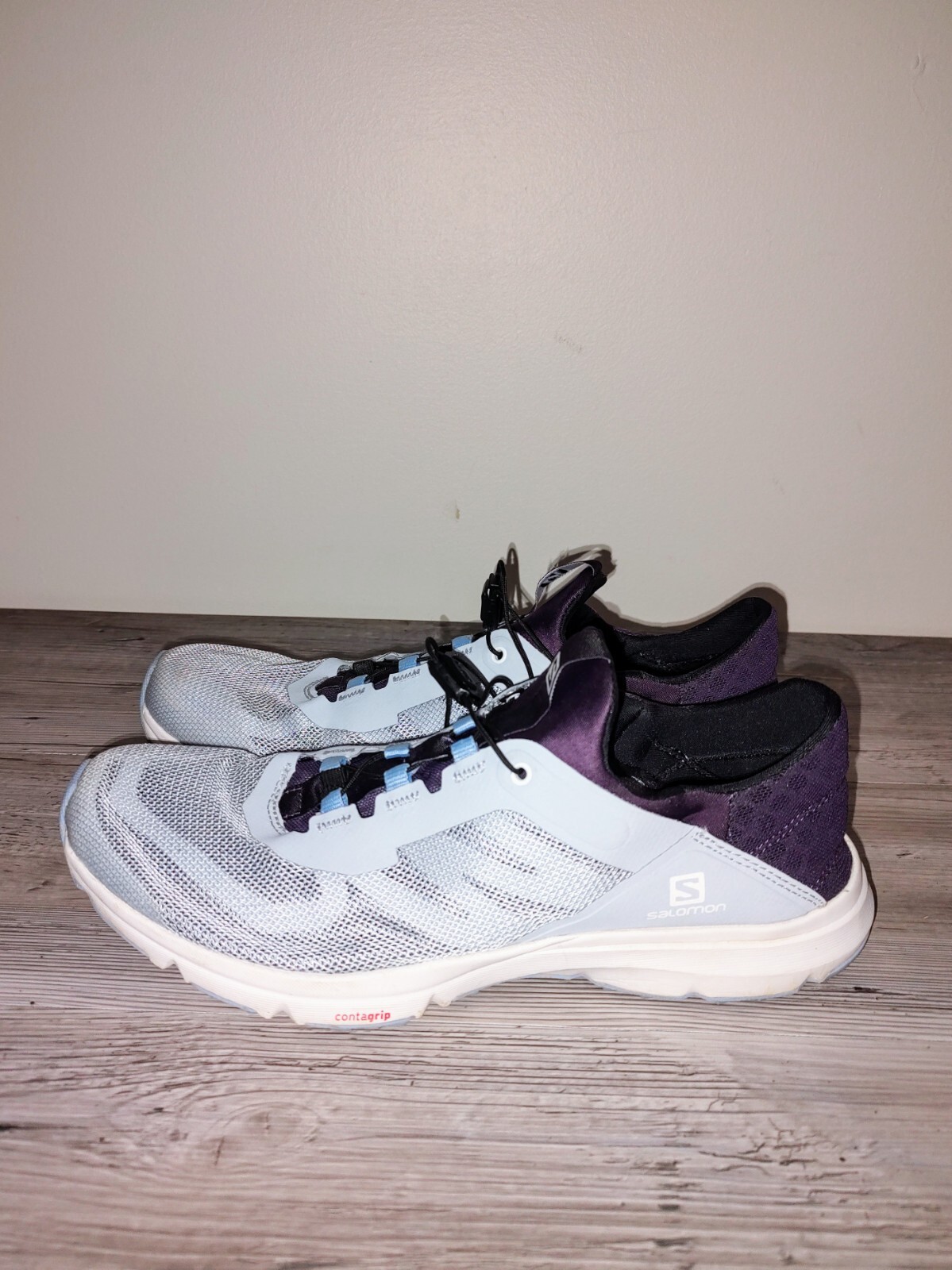 Salomon Amphib Bold 2 Womens Trail Running Shoes Size 9 Blue Purple Hiking Sneakers with Contagrip