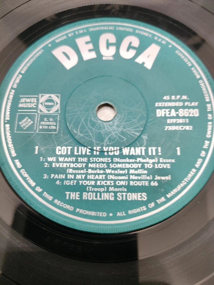 The Rolling Stones ‎– Got Live If You Want It! 7" Aus Press - Image 3 of 4