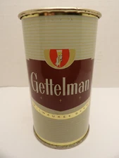 GETTELMAN FLAT TOP CUP EMPTY BEER CAN #69-6  MILWAUKEE, WISCONSIN