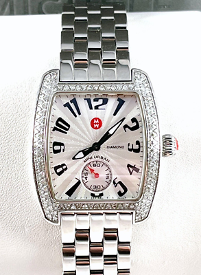 Michele Mini Urban Diamond Watch With SS Locking Band in  display picture 3