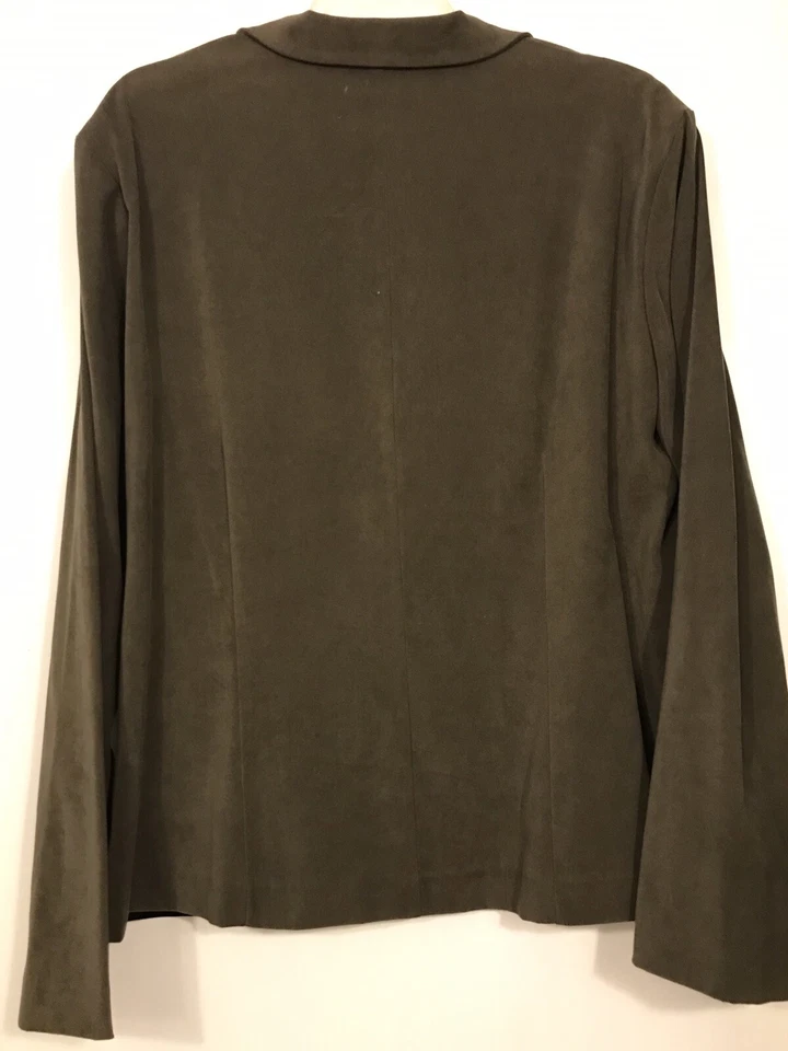 Blusa Pride & Joy Jaqueta Feminina Tri Cor Verde Preta Manga Longa Tamanho 18 Excelente Estado Usado - Imagem 2 de 4