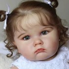 Chubby 24" Reborn Baby Dolls Awake Lifelike Toddler Realistic Cloth Body Kid Toy