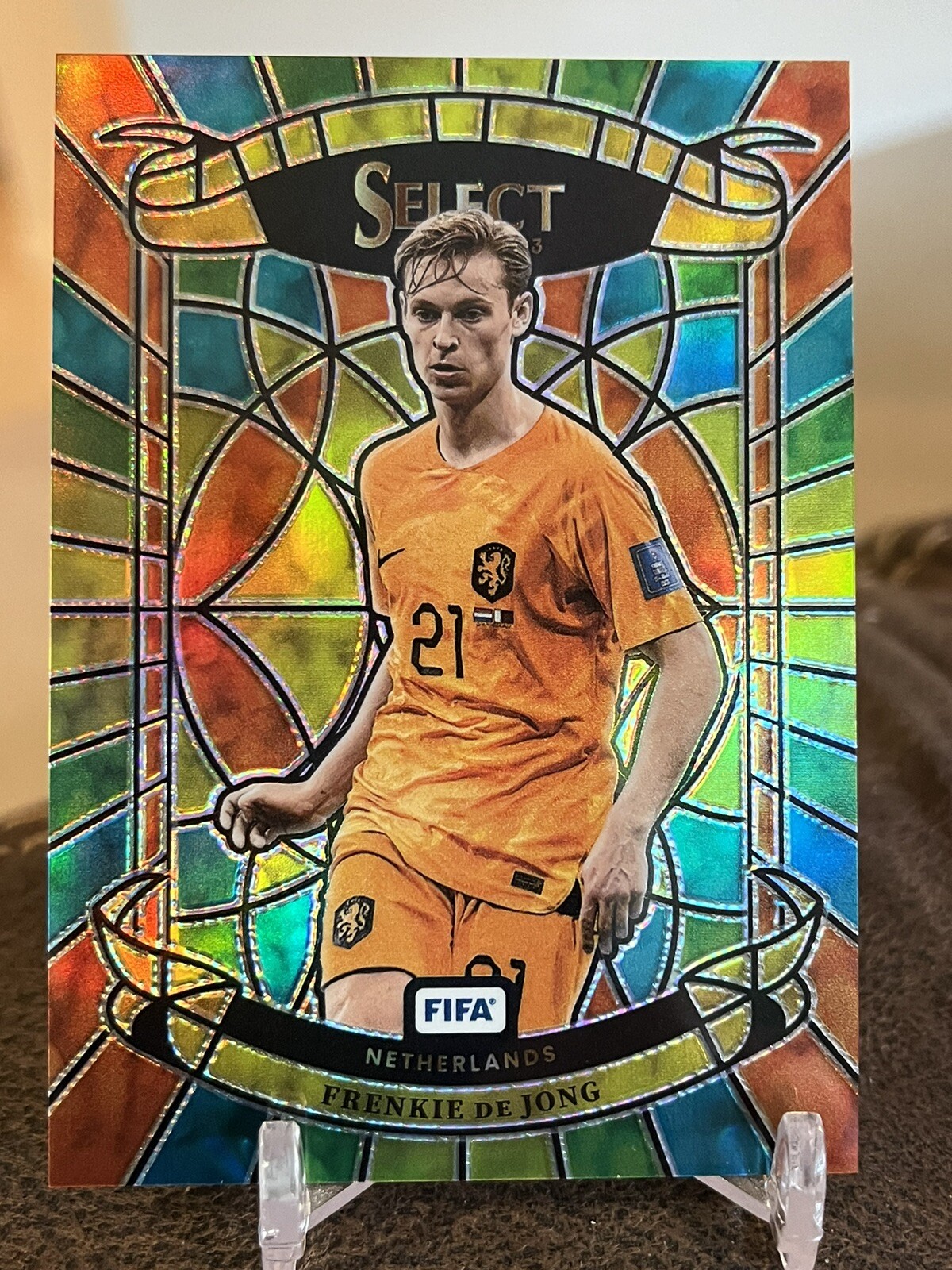 Frenkie De Jong Stained Glass Netherlands Case Hit 2022-23 Panini Fifa Select
