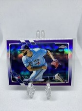2021 Topps Chrome Update Alex Manoah Purple Parallel + Base SP USC65 Blue Jays