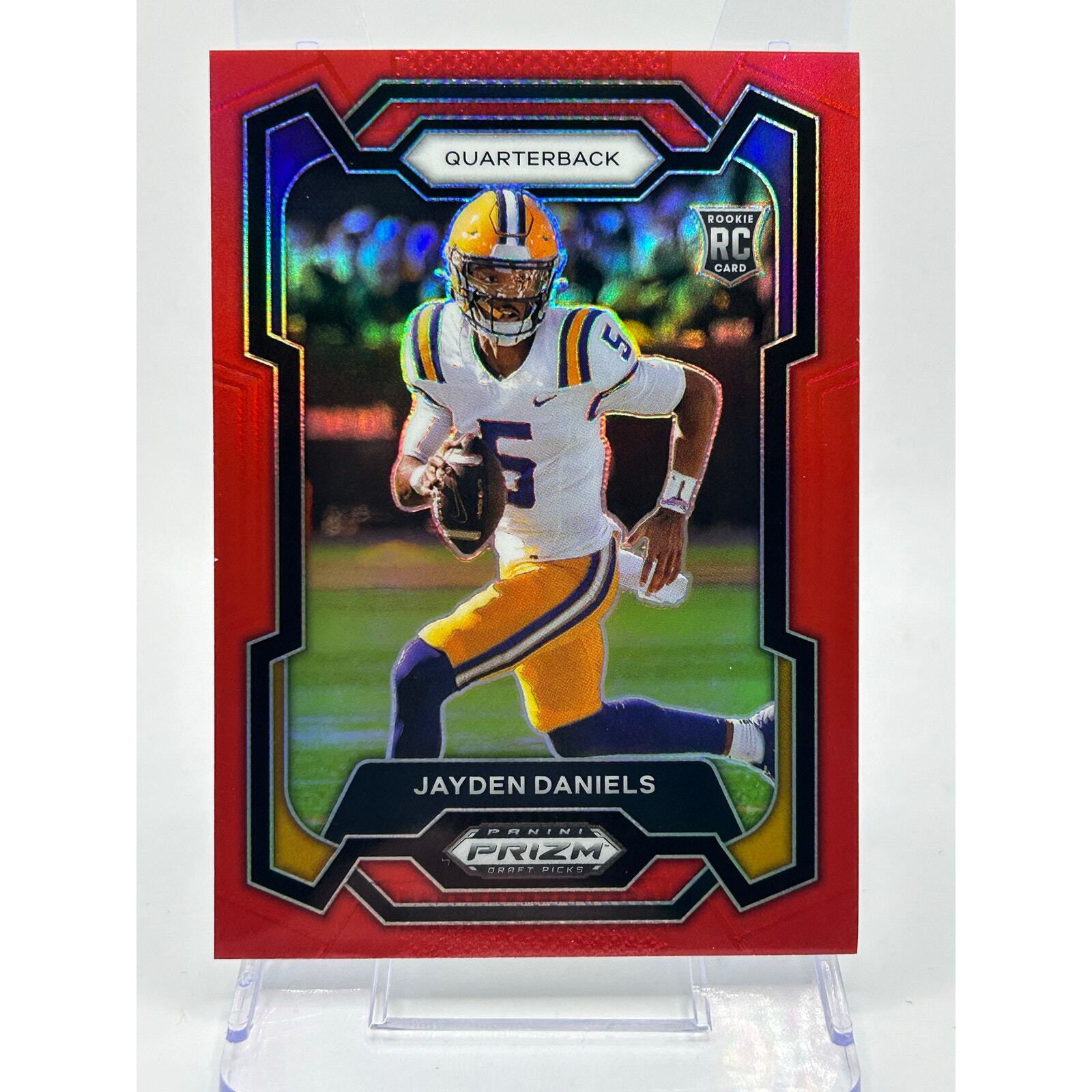 2024 Panini Prizm Draft Picks Jayden Daniels Rookie Red Prizm /299 SP Commanders