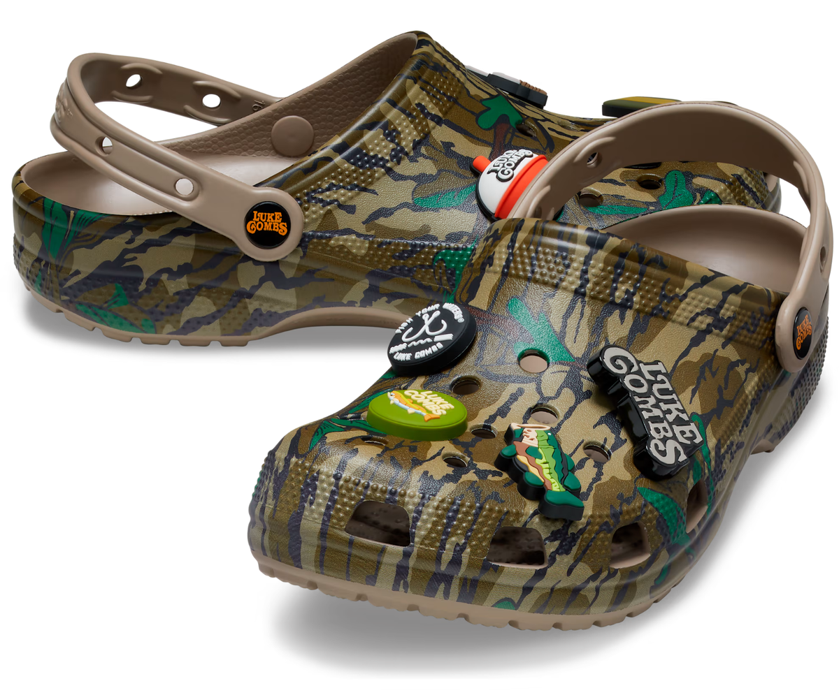 Luke Combs X Crocs Bootleggers Camo Classic Clog Mossy Oak Men's Women's  Sizes
