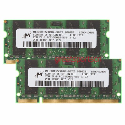 Lotto Di RAM Per Portatile Micron DDR2/DDR3 8GB 4GB 2GB PC2 PC3 - Foto 2