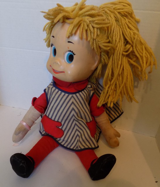 Vintage 60s Sister Belle Talking Doll Mattel Yellow Yarn Hair Swivel