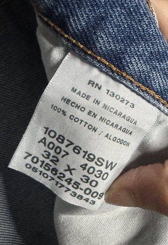 Jeans Rustler Azul Para Hombre 32x30 100% Algodón Calce Recto Denim Vaquero Occidental - Imagen 6 de 7