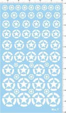 Detail Up All Scale U.S.A US ARMY Military White Star Markings Model Kit Decal 2