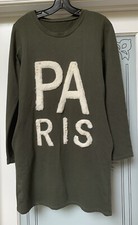 Cotton Blend PARIS Sweater Dress Sweatshirt Long Sleeve, ITALY. SZ S/ M