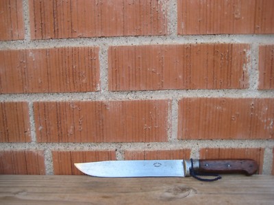 Antique 6 1/2'' Blade *** ACIER FONDU *** Small Carbon Steel Butcher Knife FRANCE