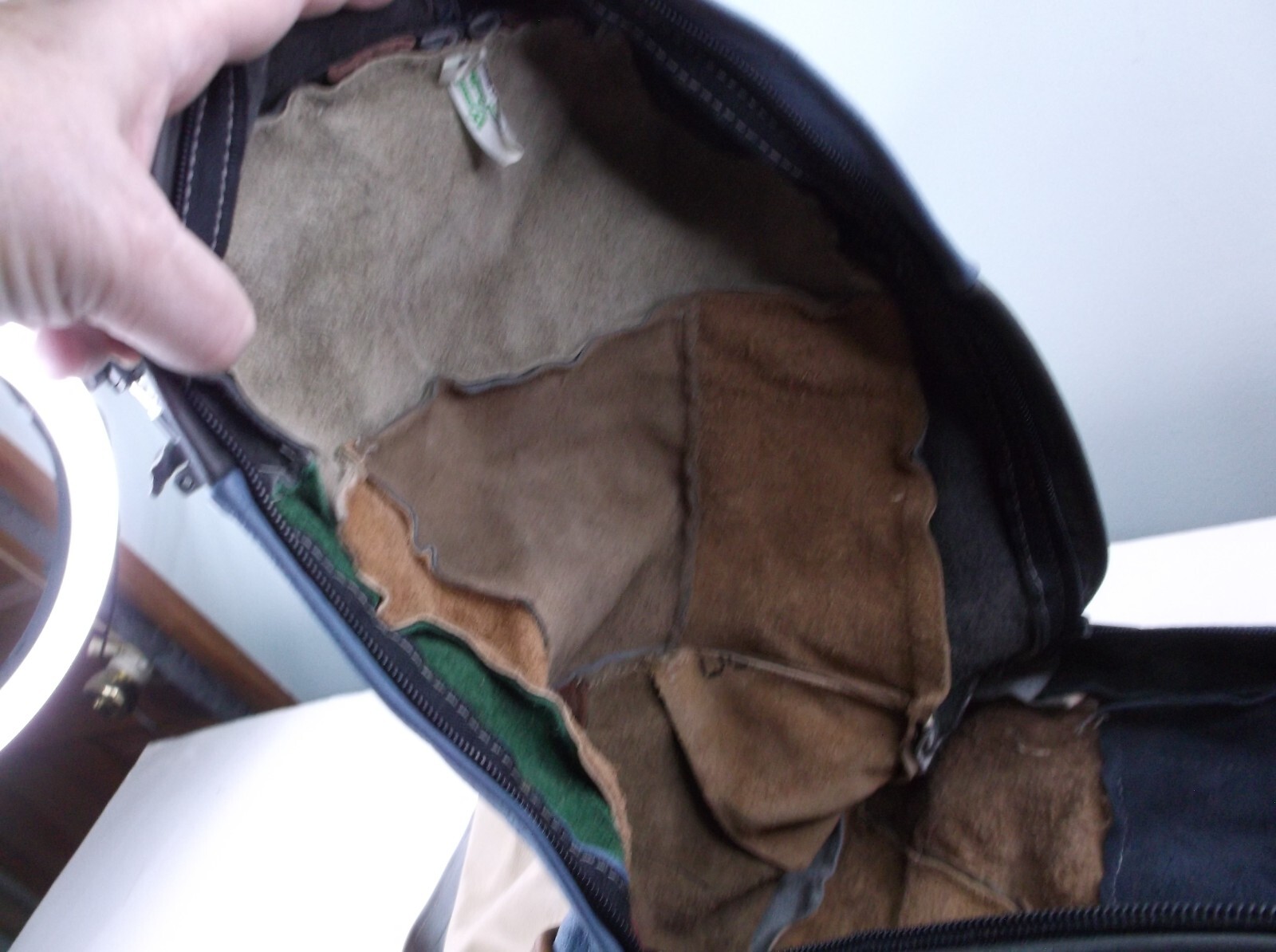 Multi-Color Patchwork Genuine Leather Backpack   … - image 7