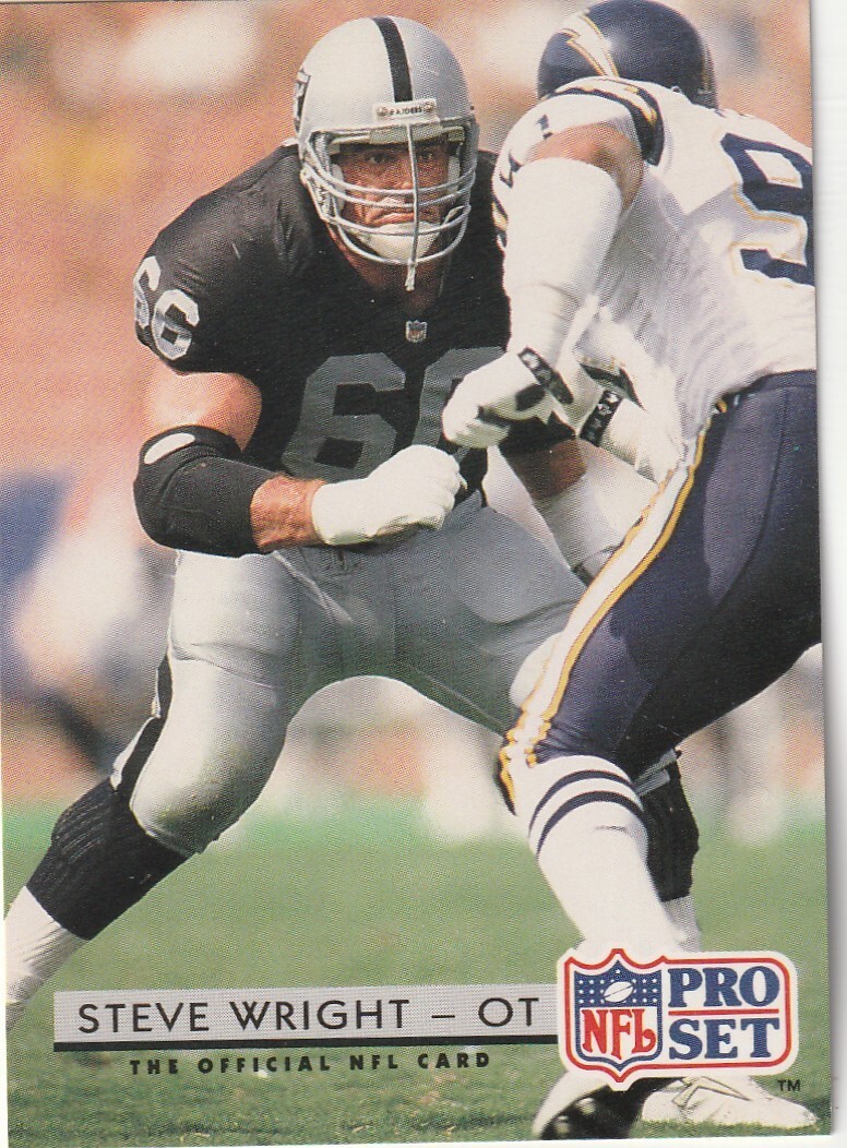 FREE SHIPPING-MINT-1992 Pro Set Steve Wright #215 RAIDERS PLUS BONUS CARDS