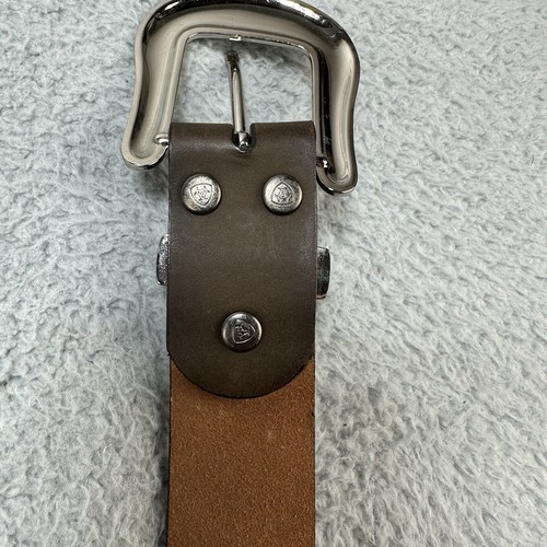 Ariat Belt Women’s Starburst Western Brown Leather Silver Buckle Rhinestone 36” - Picture 11 of 17