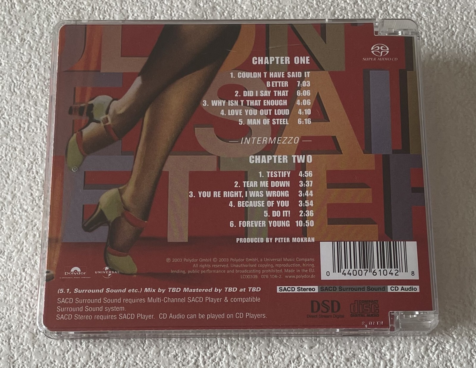 MEAT LOAFCOULDN'T HAVE SAID IT BETTER2003 EU SUPER AUDIO CD ALBUM
