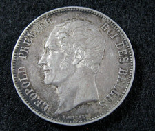1865 BELGIUM - 5 Francs XF / EF - Leopold I