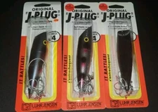 (LOT OF 3) LUHR JENSEN 4-11/16" J-PLUG 5004-004-0191 Rattle OJ