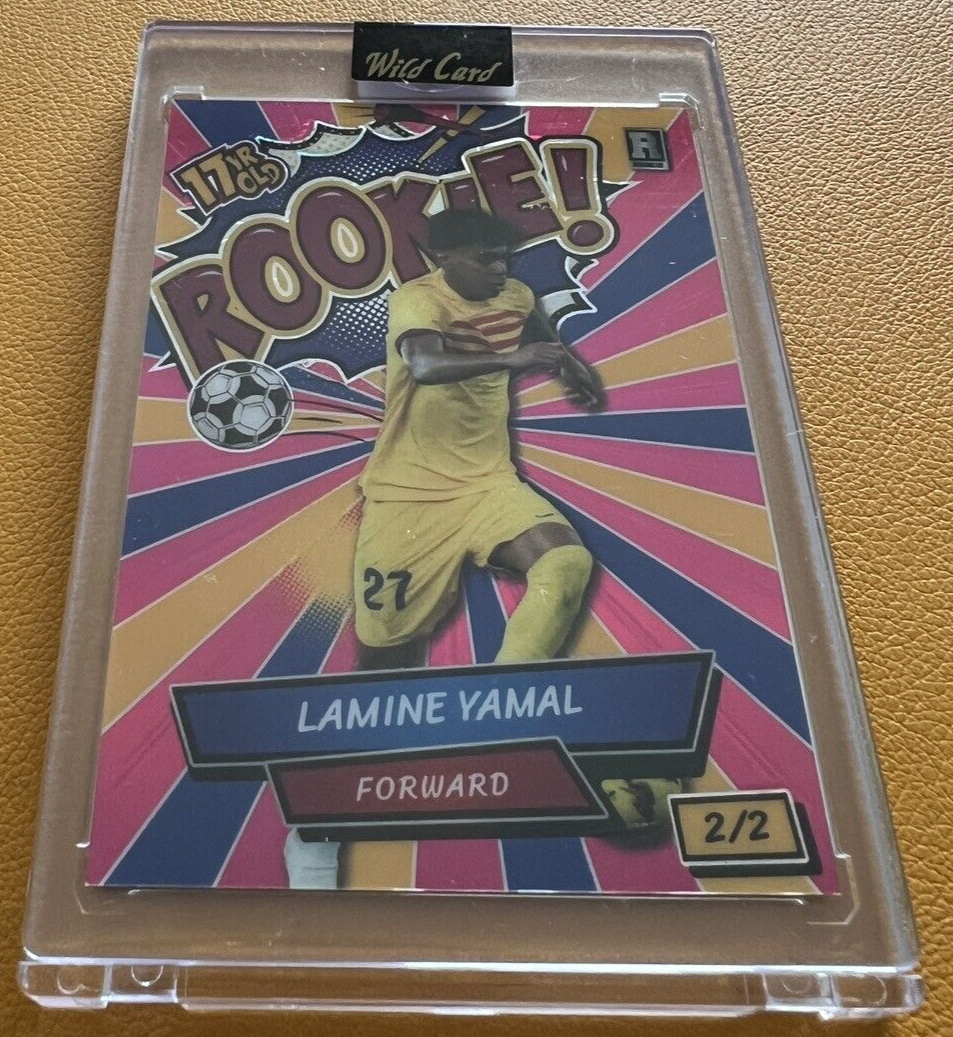 Lamine Yamal (2/2) 2024 Wild Card Comix Pink Crosshatch #ACRB-LY2