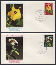 FRENCH POLYNESIA 1977, Flowers, FDC, YV PA126/28, Mi 240/41, Sc C150/51