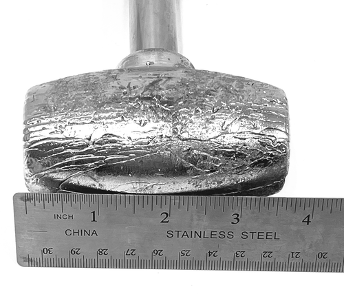 Spinner giratorio recto cromado liso de 3 barras y martillo de plomo para llantas Lowrider - Imagen 4 de 6