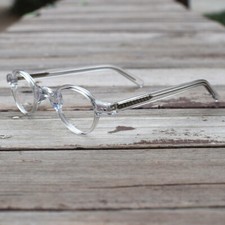 Vintage Spring Hinges Reading Glasses Acetate Small Oval Full Rim Unisex 150 2