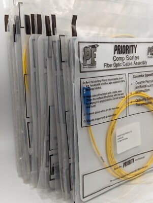 Fiber Optic Cable Corning 2 Meter 2M SC Simplex Single Mode Optical, Lot of 20