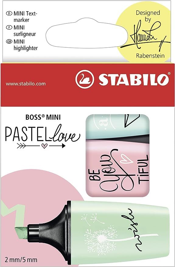 Stabilo – Evidenziatore Stabilo Boss Mini Pastellove 3 Pezzi