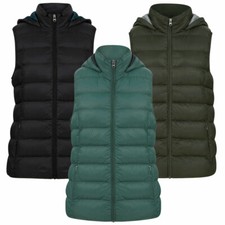Tokyo Laundry Women's Gilet Hooded Quilted Puffer Bodywarmer Padded Winter Vest 