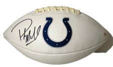 PAT MCAFEE SIGNED AUTOGRAPHED LOGO FOOTBALL INDIANAPOLIS COLTS PSA/DNA