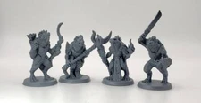 4pc Gnolls Set - 32mm Scale - DnD Dungeons and Dragons Mini - EC3D