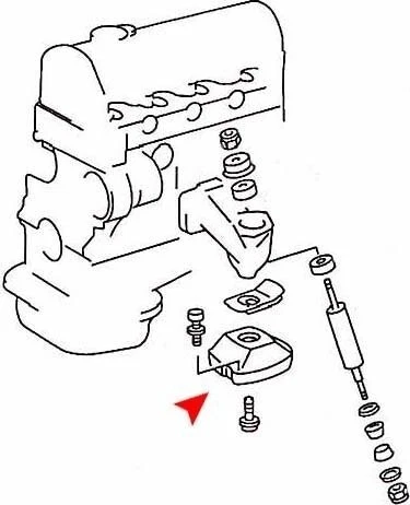 Крепление двигателя для Mercedes-Benz 300CD 1982-1985 URO 1983 1984 1985 - Изображение 2 из 2