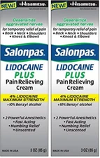 Salonpas Pain Relieving Cream 4% -2 Pack -Exp Date 01-2027