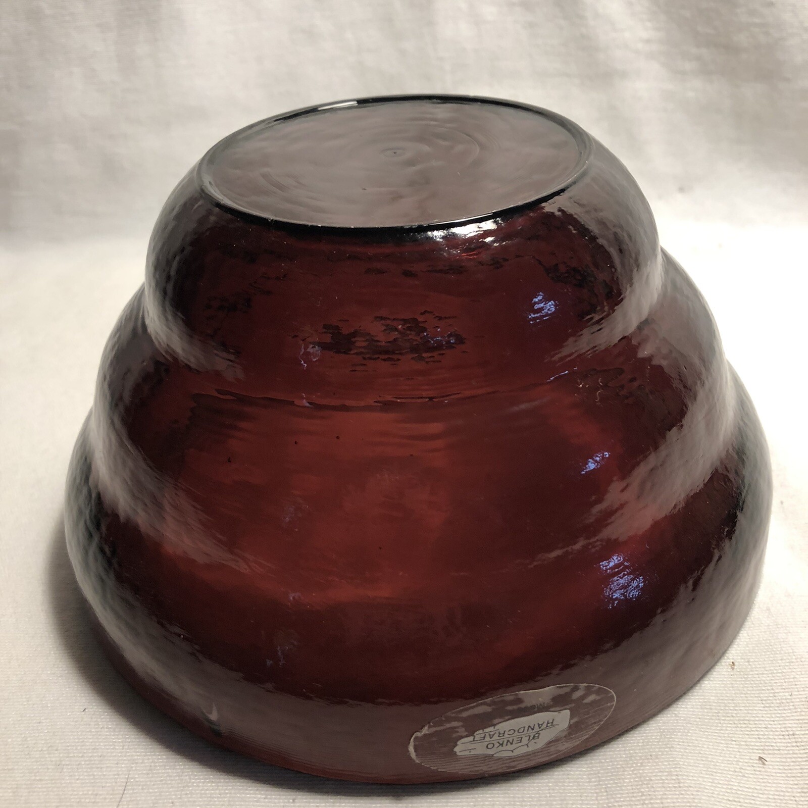 Mid Century Blenko Beehive Bowl Amethyst 