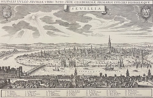 Spanien Sevilla 1638 Matthaeus Merian (1593-1650) Tiefdruck C 1960