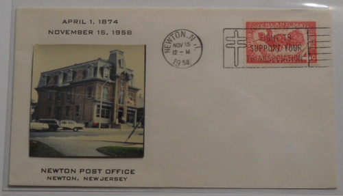 STAMPMART : USA 1958 NEWTON NJ POST OFFICE TB HEALTH SLOGAN POSTMARK ...