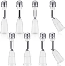 8 Pack E26/E27 Light Socket Extender 4.5 Inch Extension Adjustable Vertical 90°
