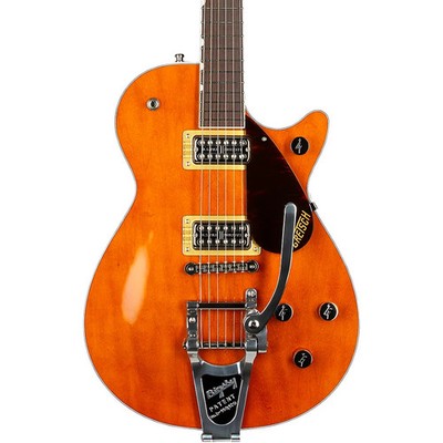 Gretsch G6128TPE Players Edition Duo Jet Black Bigsby Guitar RoundUp Orange