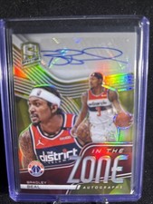 2020-21 Panini Spectra - In the Zone Autographs Bradley Beal #ITZ-BB3 Gold Prizm