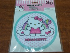Sanrio Hello Kitty Rainbow Reusable 3D Sticker 6.5" x 6.5" Sticker NIP