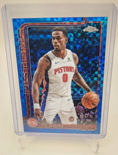 2025-26 Topps Chrome BLUE X-FRACTOR #57 Jalen Duran SSP (Detroit Pistons)